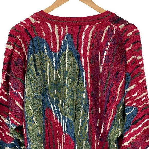Coogi Australia 100% Mercerised Cotton Relaxed Fit Colorful Sweater Medium - Picture 6 of 10
